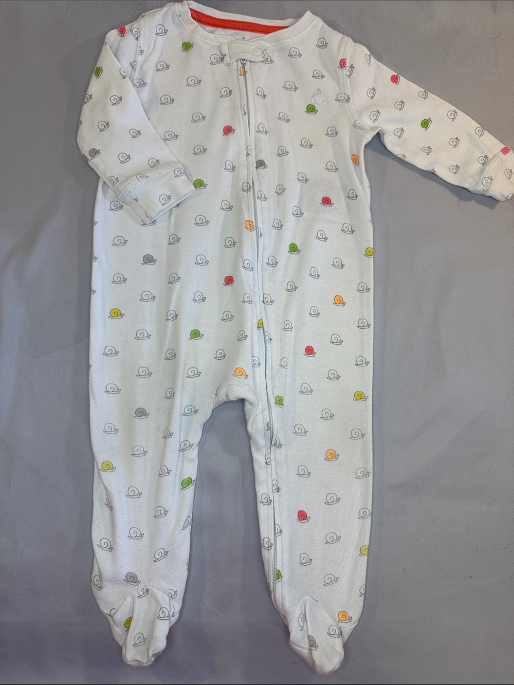 GAP White Footed One-Piece with Multicolor Snail Dots
